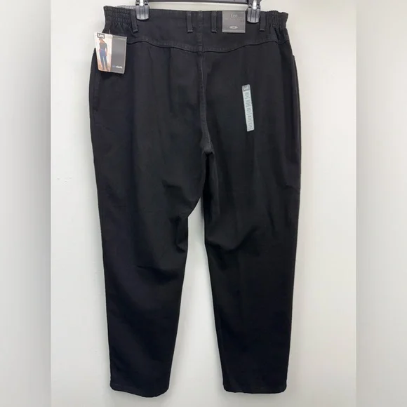 Vintage Lee Size 26W Women’s Black Denim High Rise Side Elastic Jeans NWT - Picture 4 of 9